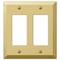 Amerelle Amerelle Century Polished Brass 2 gang Stamped Steel Decorator Wall Plate 1 pk 163RRBR - alternate 3